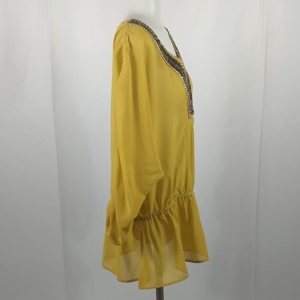 Adrienne Vittadini Size Large Sheer Blouse Top - Picture 6 of 8